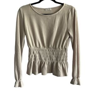 Paper Crane Cream Long Sleeve Top